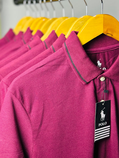 Maroon/Black Classic Polo