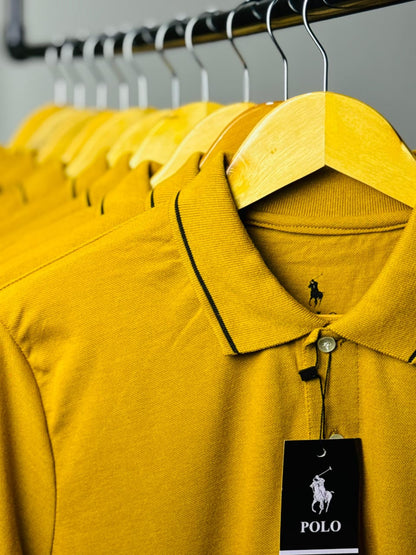 Mustard/Black Classic Polo