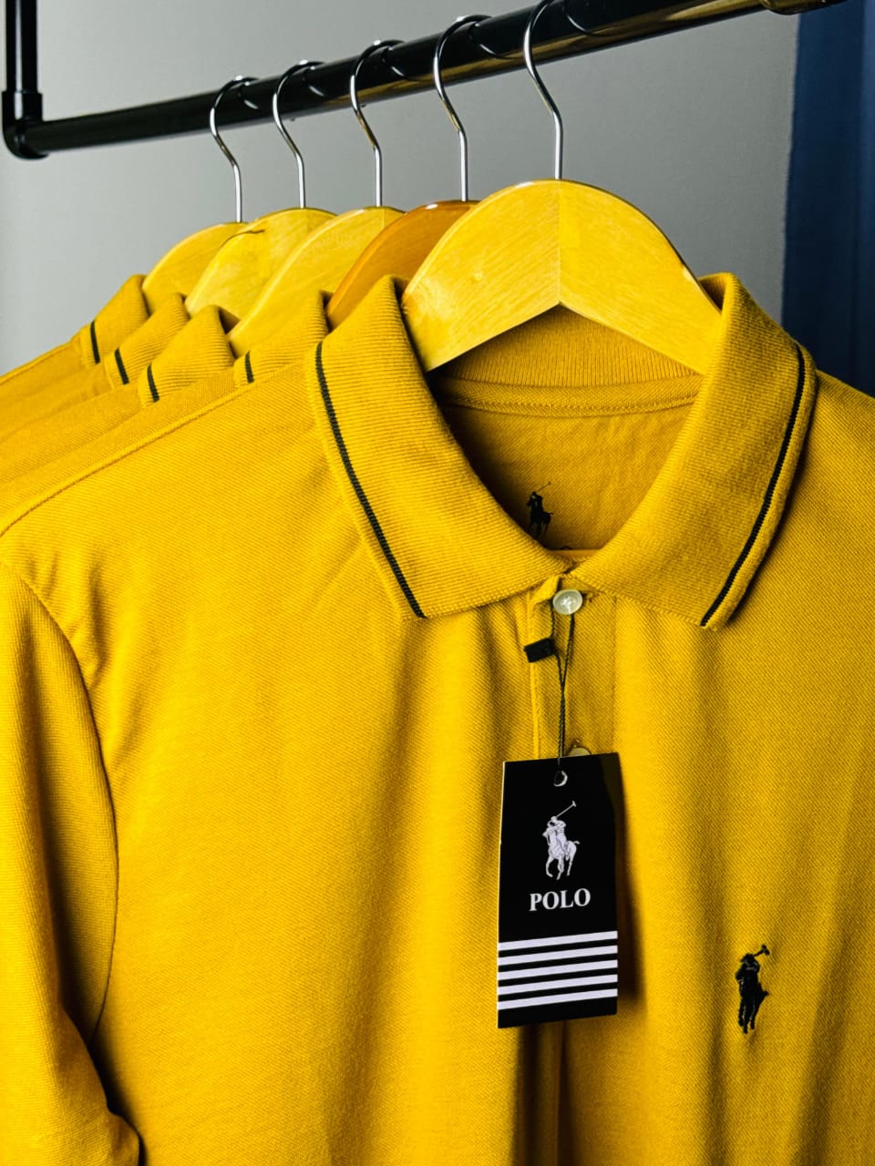 Mustard/Black Classic Polo