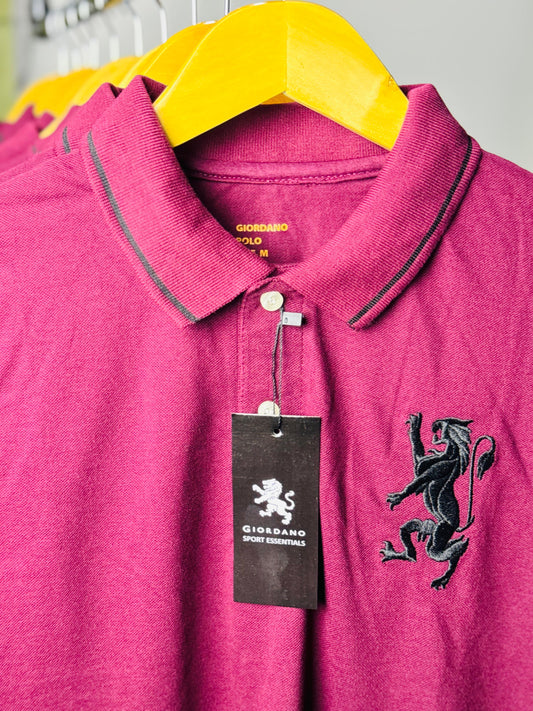 Maroon/Black Classic Giordano Polo