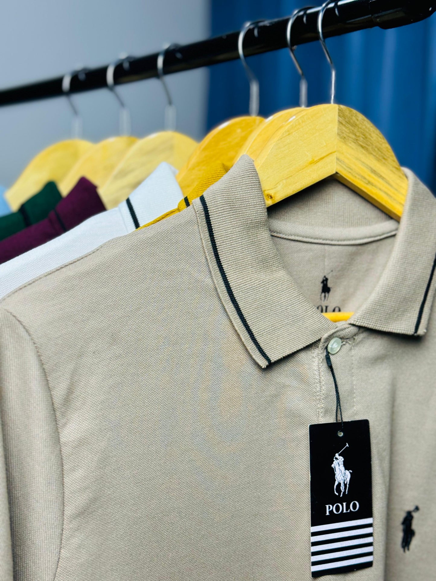 Beige/Black Classic Polo