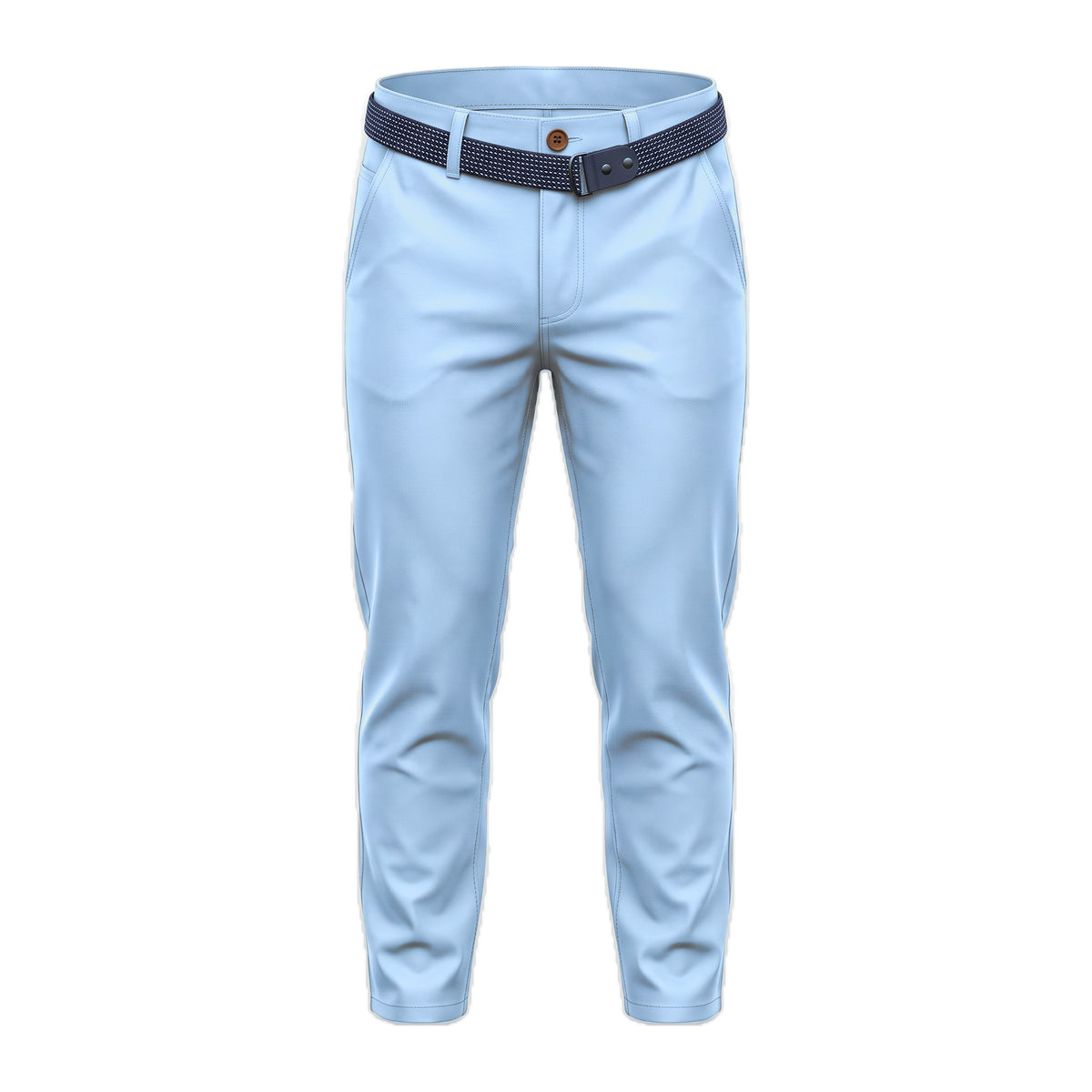 Boys' Belted Chino Pants – Baby Blue, front