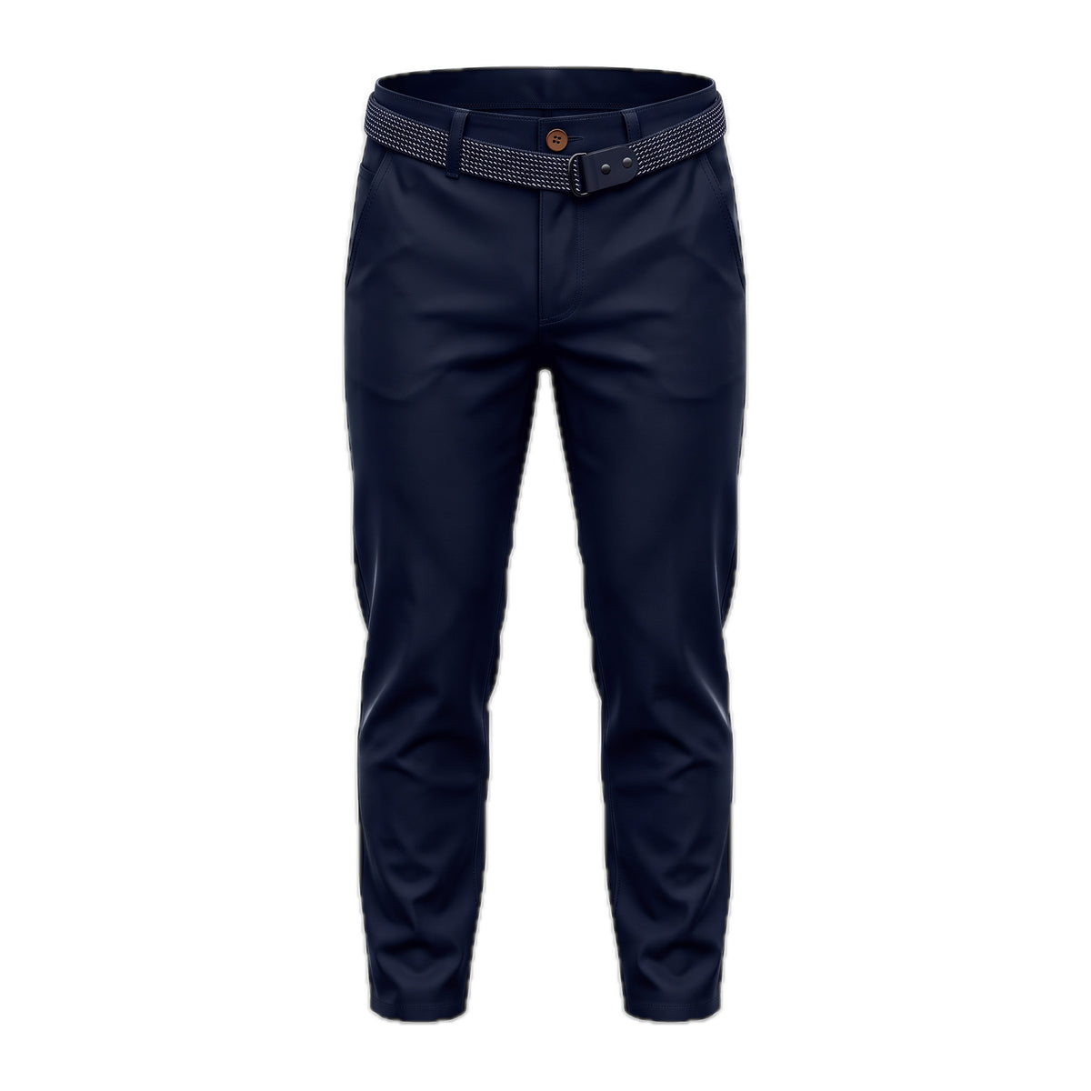 Boys' Belted Chino Pants – Navy, front