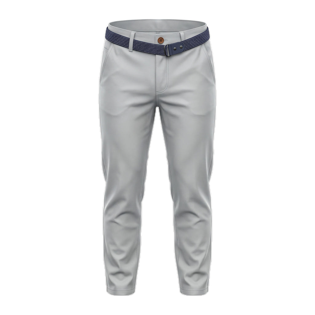 Boys' Belted Chino Pants – Silver, front