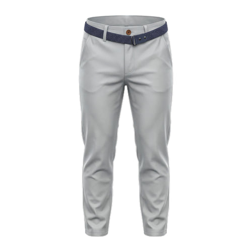 Boys' Belted Chino Pants – Silver, front