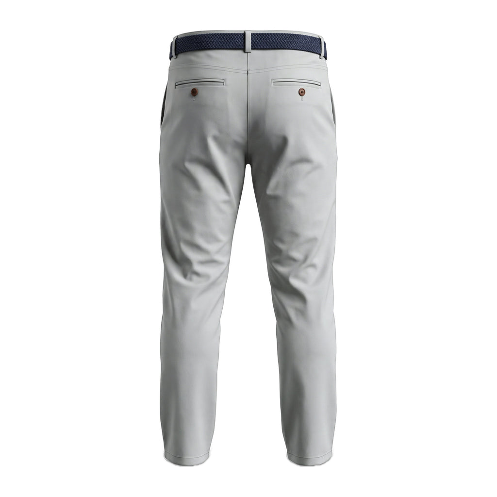 Boys' Belted Chino Pants – Silver, back