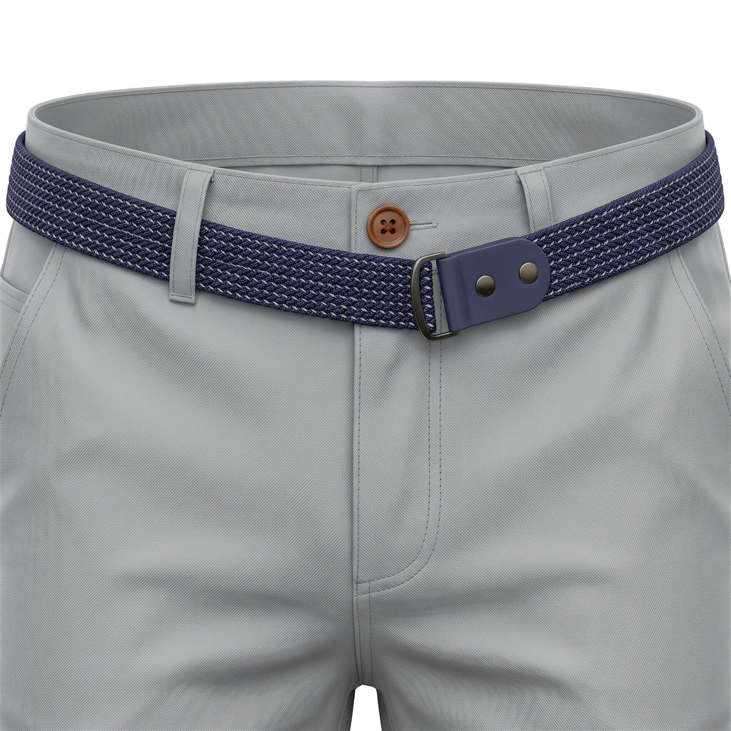 Boys' Belted Chino Pants – Silver, waistband close-up