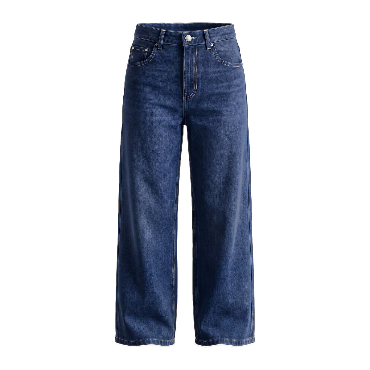 Boys' X-Pocket Wide Jeans – Blue Black, front