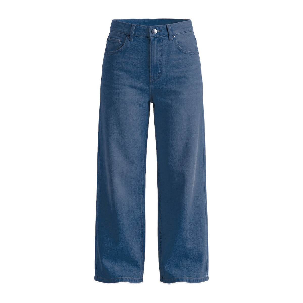 Boys' X-Pocket Wide Jeans – Vintage Wash, front