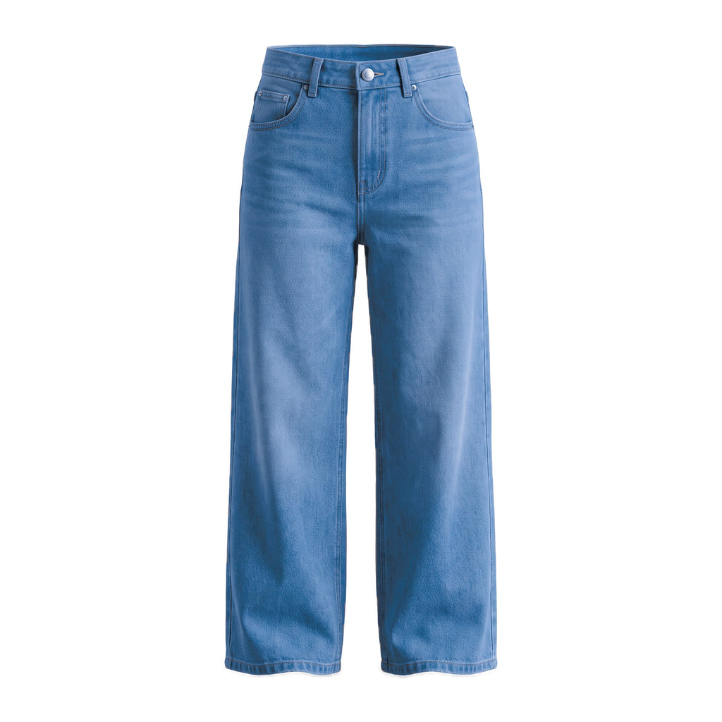 Boys' X-Pocket Wide Jeans – Light Blue, front
