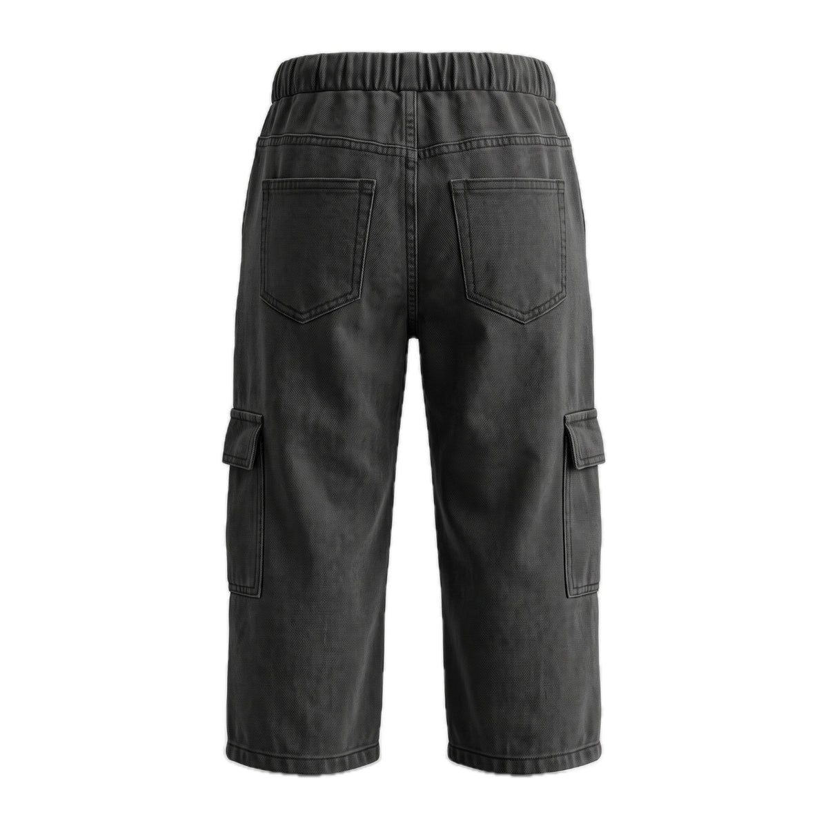 Boys' Cargo Jeans – Black, back