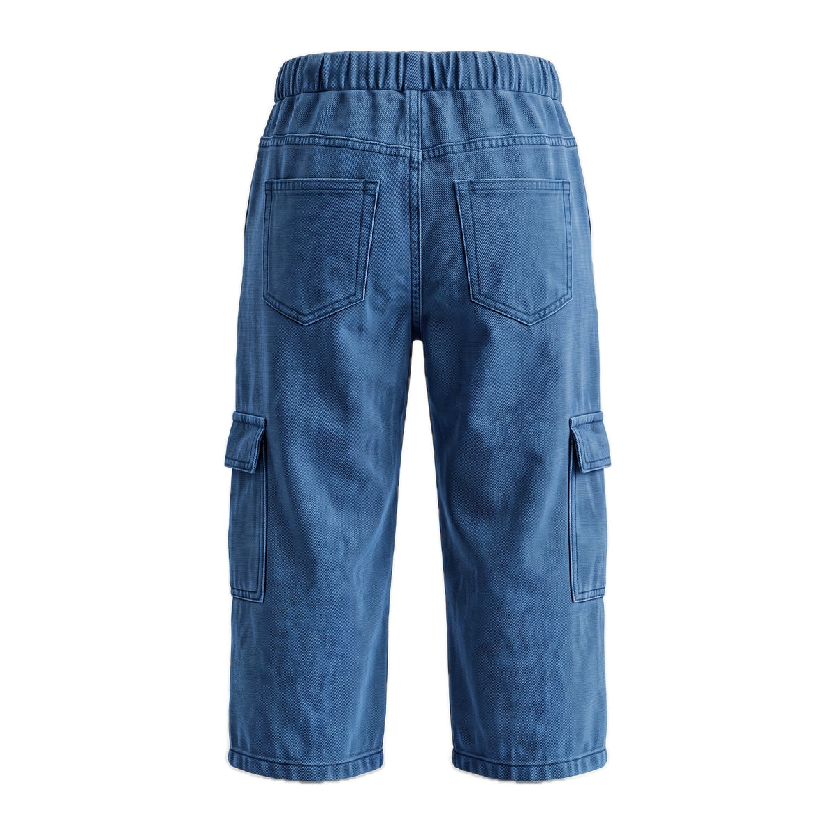 Boys' Cargo Jeans – Medium Blue, back