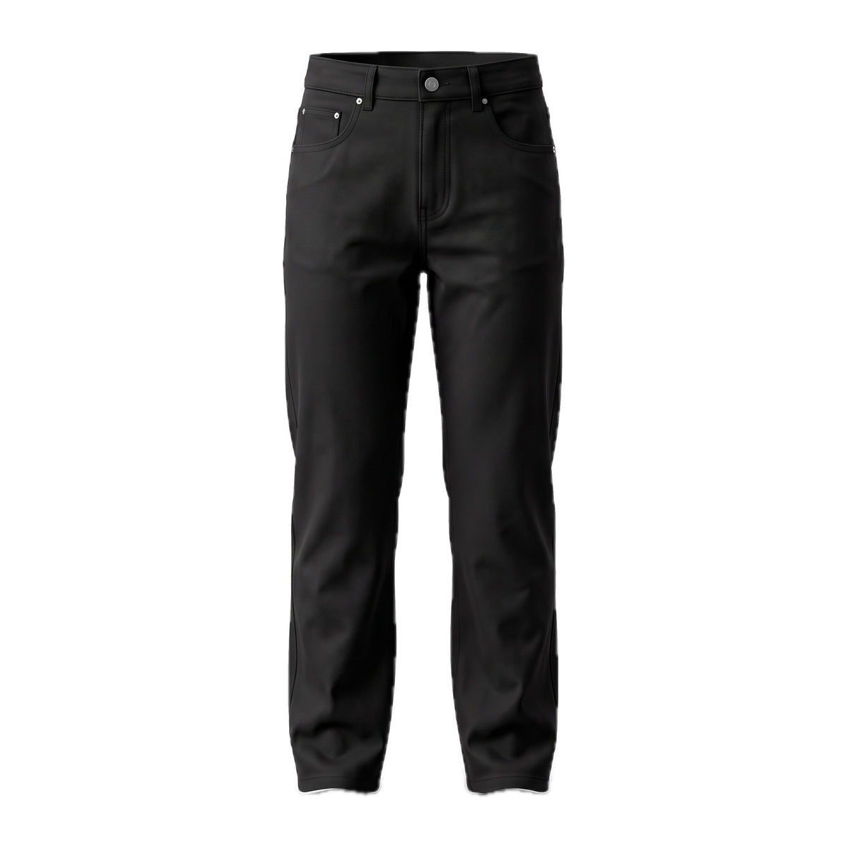 Boys' Five-Pocket Gabardine Pants – Black, front