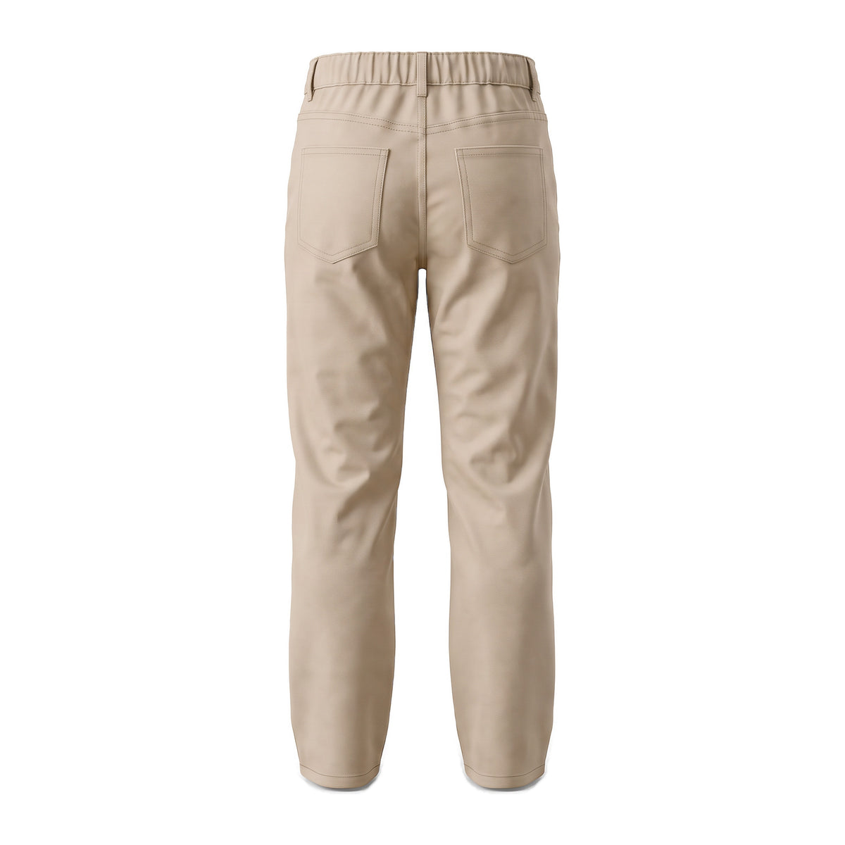 Boys' Five-Pocket Gabardine Pants – Light Beige, back