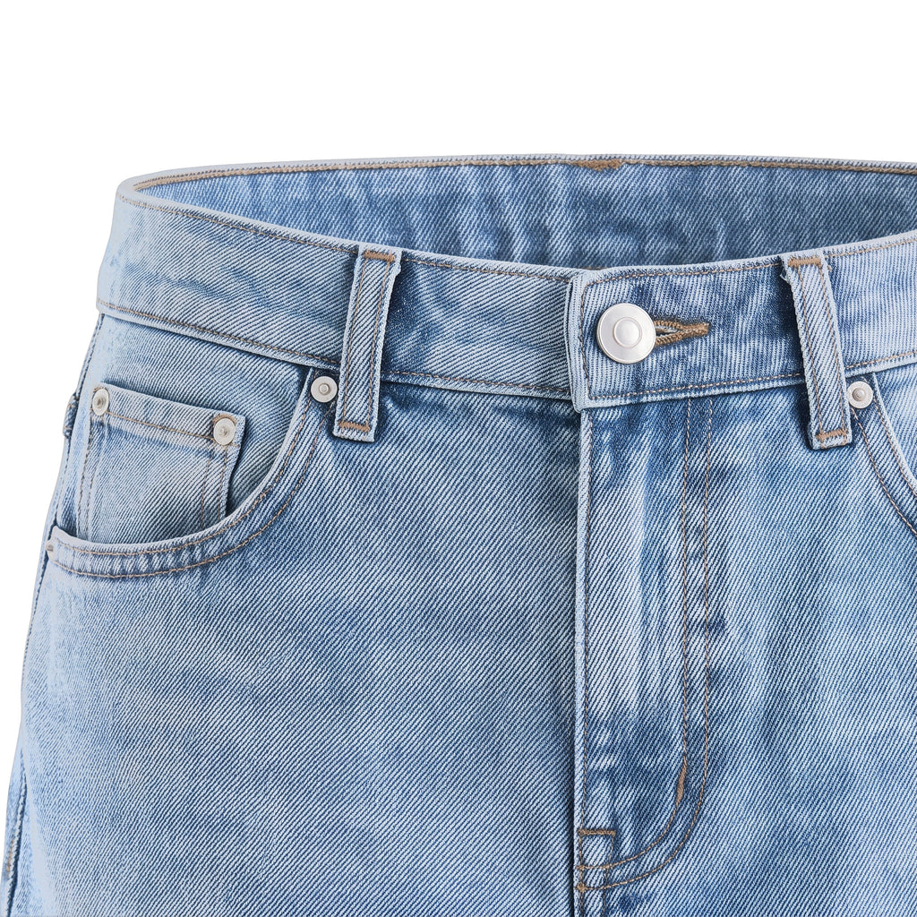 Boys' Tapered Jeans – Medium Blue, waistband close-up