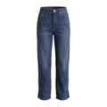 Girls' Side-Slit Straight Jeans – Dark Navy, front