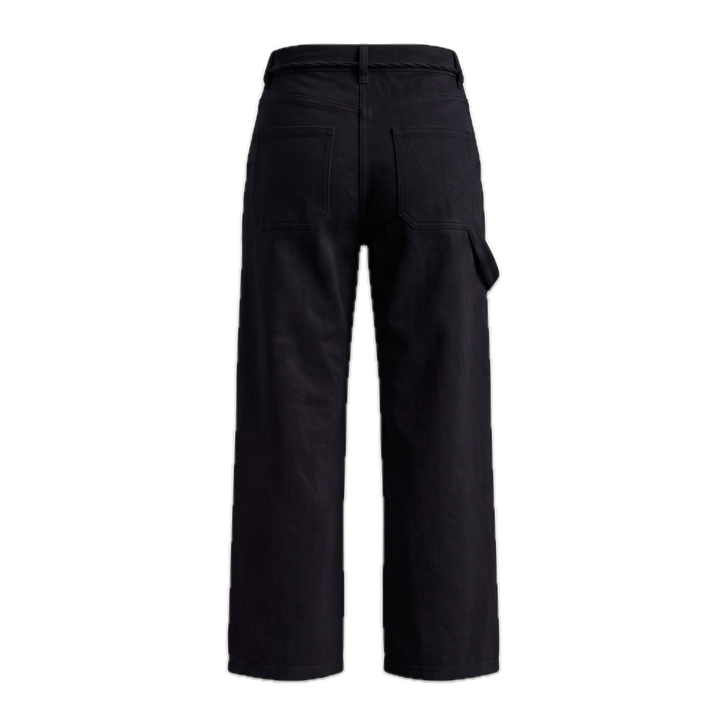 Girls' Rope Belt Wide-Leg Pants – Black, back