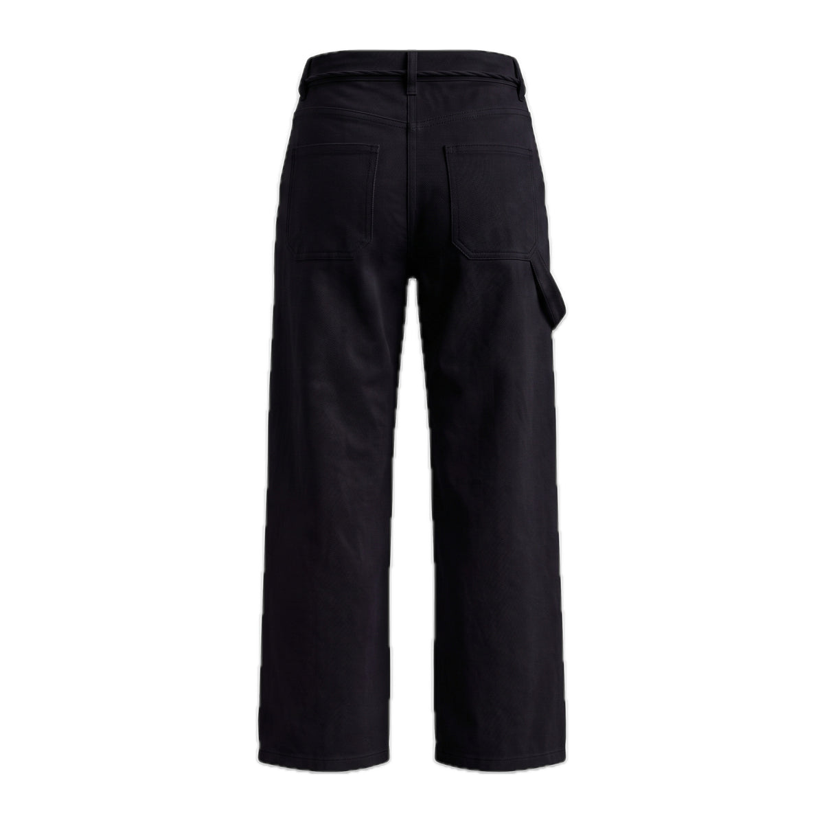 Girls' Rope Belt Wide-Leg Pants – Black, back