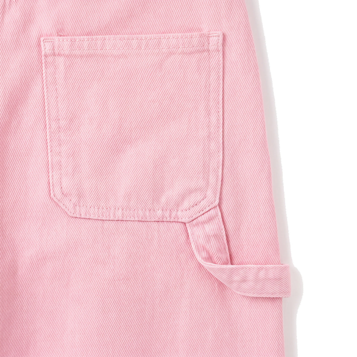 Girls' Rope Belt Wide-Leg Pants – Pink, back pocket close-up